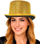 Gold Lurex Top Hat 10 Cm