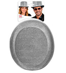 Silver Lurex Top Hat 10 Cm