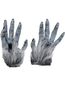 Werewolf Furry Hands Grey Adult Costume Accessory 3