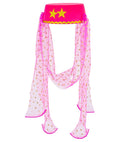 Harem Hat With Veil Felt - Pink Color