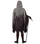 Grim Reaper  Bones Dress, Tights & Gloves, Hooded Cape, Chains  