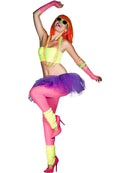 Beads Fluorescent 4 Assorted Colours Adult 80s Plastic 4