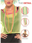 Beads Fluorescent 4 Assorted Colours Adult 80s Plastic 5