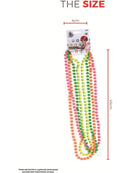 Beads Fluorescent 4 Assorted Colours Adult 80s Plastic 6
