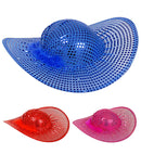 Sequin Woman Hat 3 Colors Ass.