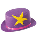 Top Hat With Star Felt - 4 Colors Ass.