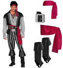 Pirate  Shirt With Vest, Pants, Sash, Belt, Headband, Boot Covers 