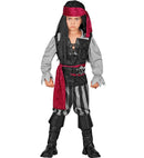 Pirate  Shirt With Vest, Pants, Sash, Belt, Headband, Boot Covers 
