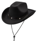 Cowboy Hat With Bolts Felt - Balck Color