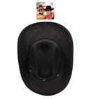 Cowboy Hat With Bolts Felt - Balck Color