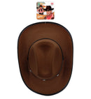 Cowboy Hat With Bolts Felt - Brown Color