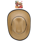 Cowboy Hat With Bolts Felt - Beige Color