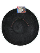Sombrero Straw Hat Black with Bobbles and Neck Cord Adult Costume Accessory 2