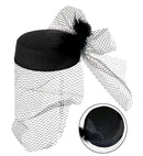 Tina Hat With Net And Feather Felt - Black Color Only