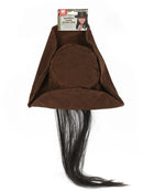 Leather Look Pirate Hat Adult Brown Costume Accessory 2