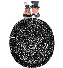 Black/Silver Sequin Top Hat 18 Cm