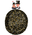 Black/Gold Sequin Top Hat 18 Cm