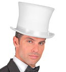 Top Hat White Wool Touch Felt 16 Cm