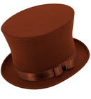 Top Hat Brown Wool Touch Felt 16 Cm