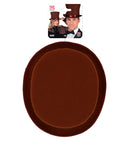 Top Hat Brown Wool Touch Felt 16 Cm