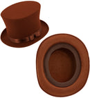 Top Hat Brown Wool Touch Felt 16 Cm