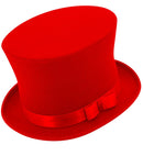 Top Hat Red Wool Touch Felt 16 Cm