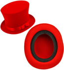 Top Hat Red Wool Touch Felt 16 Cm