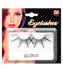 Maxi Spikes With Gold  Tips Black Eyelashes With Glue Tube