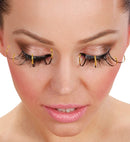 Maxi Spikes With Gold  Tips Black Eyelashes With Glue Tube