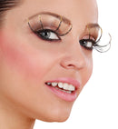 Maxi Spikes With Gold  Tips Black Eyelashes With Glue Tube