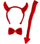 Devil Dress-Up Set  Horns, Bowtie, Tail 