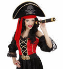 Pirate Hat With Studded Skull & Bandana Velvet