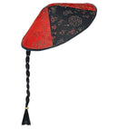 Satin Chinese Hat With Plait
