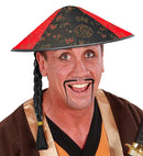 Satin Chinese Hat With Plait