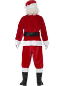 Deluxe Santa Costume Adult Red with Jacket Trousers Hat Belt Gloves and Boot Covers 3
