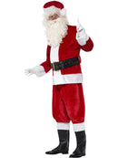 Deluxe Santa Costume Adult Red with Jacket Trousers Hat Belt Gloves and Boot Covers 2