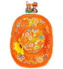Ibiza Hat With Plush Trim & Sunflower Orange