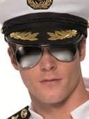Aviator Specs Adult Silver Armed Forces Glasses Costume Accessory 8
