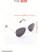 Aviator Specs Adult Silver Armed Forces Glasses Costume Accessory 9