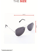 Aviator Specs Adult Silver Armed Forces Glasses Costume Accessory 9