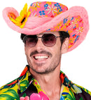 Ibiza Hat With Plush Trim & Sunflower Pink