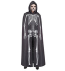 Skeleton Hooded Cape 145 Cm 