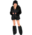 Black Plush Leg Warmers