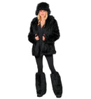 Black Plush Leg Warmers