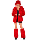 Red Plush Leg Warmers