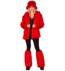 Red Plush Leg Warmers