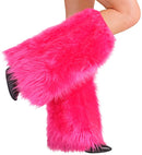 Neon Pink Plush Leg Warmers