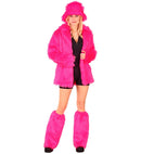 Neon Pink Plush Leg Warmers