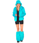 “Turquoise Plush Leg Warmers”