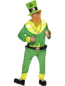 Leprechaun Costume Green Jumpsuit Jacket Hat and Ginger Beard 1